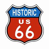 Historic Route US 66 Sign