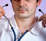 Portrait of a young doctor with stethoscope.