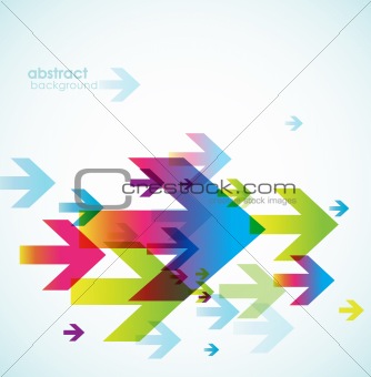Abstract colored background with arrows.