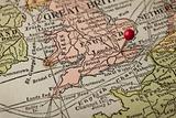 London and England vintage map