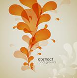 Abstract colored background with flower.