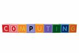 computing in toy block letters