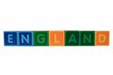 england in toy block letters