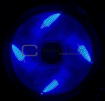 blue led fan