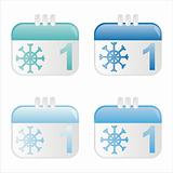 winter calendar icons