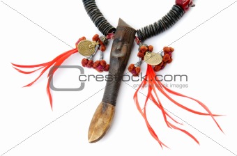 Stylish black-red necklace