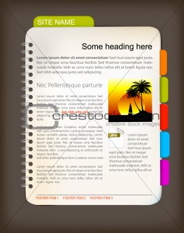 Web site template - Open notepad