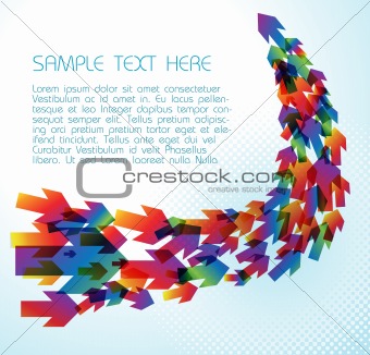 Technical background with colorful arrows