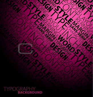 Abstract dark typography background