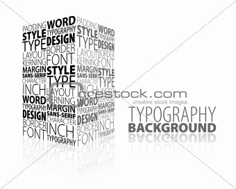 Abstract design and typography background
