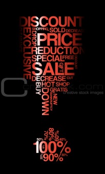 Red sale discount poster