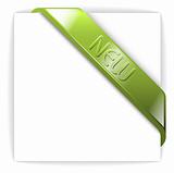 New glassy green corner ribbon