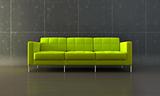 Green sofa