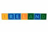ireland in toy block letters