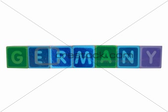 germany in toy block letters