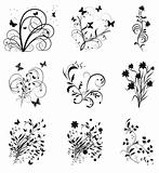 Collection of decorative elements for design