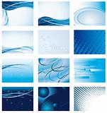 Collection of blue background for design