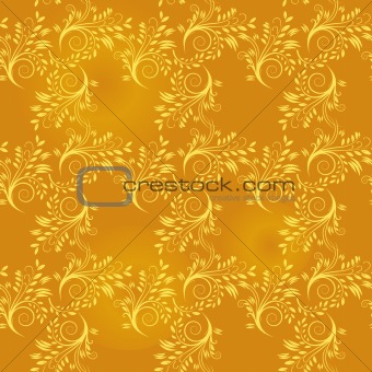 Seamless background of gold leaf