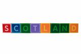 scotland in toy block letters