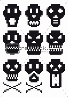 Pixel Art Skull