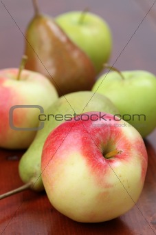 Organic apples and pears
