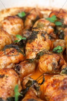 Roast chicken drumsticks