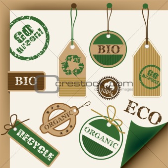 Set of ecology icons, vector
