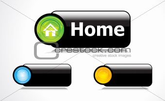 abstract glossy silver home button