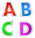 Vector alphabet letter design series A to D