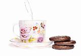 A cup of tea and cookies