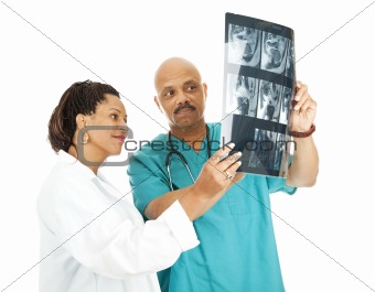 Medical Team Reviews X-Rays