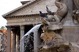 Fountain and Pantheon - Rome