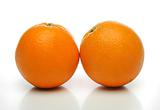 A pair of juicy oranges