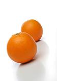 A pair of juicy oranges