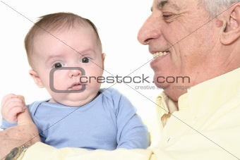 Grandfather And Baby