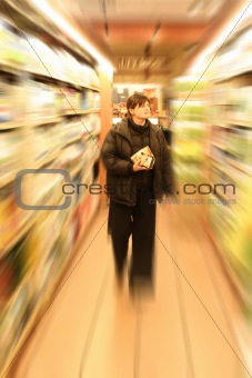 shopping in grocery store