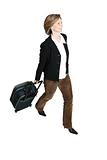 businesswoman with luggage