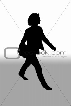 shape woman walking