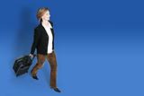 businesswoman with luggage