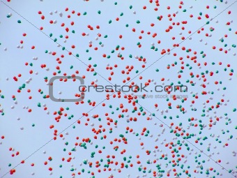Lot of balloons flying in the sky