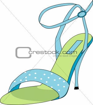 Blue and Green Shoe