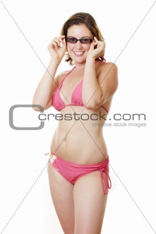 Bright bikini 2 with sunglasses