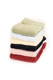stacked towels isolated