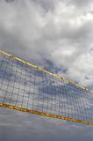 Looking up at volleyball net 