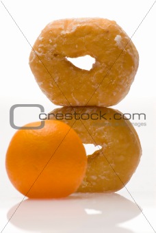 donuts and orange