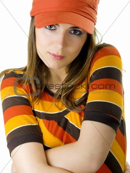 Woman with a orange hat