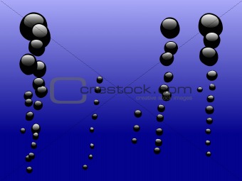 Black Bubbles on Blue