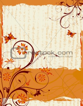 Abstract flower frame