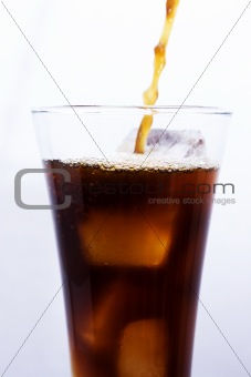 Cola being poured
