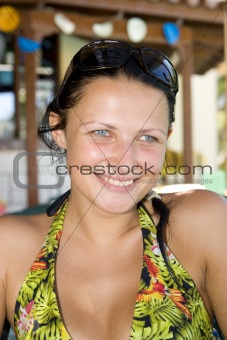 beautiful young girl smiling